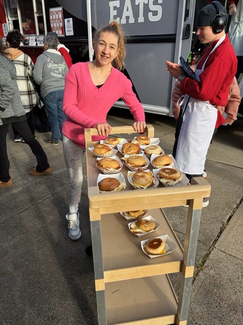 RIDeptEd's tweet photo. This morning, students at Coventry High in the Functional Cooking 2 class hosted their first-ever food truck event! These students worked hard to build their culinary &amp; customer service skills, and today they got to show them off by serving guests! Way to go! 👏 @CoventryOakers https://t.co/QHWtfkX0BS