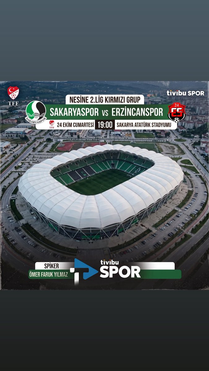 SpikerOfy's tweet photo. Mikrofonlarımız Sakarya Atatürk Stadyumunda 🎙️ 

Cumartesi akşamı Tivibu Spor ekranlarına bekliyorum 👋 https://t.co/wVcriG91kd