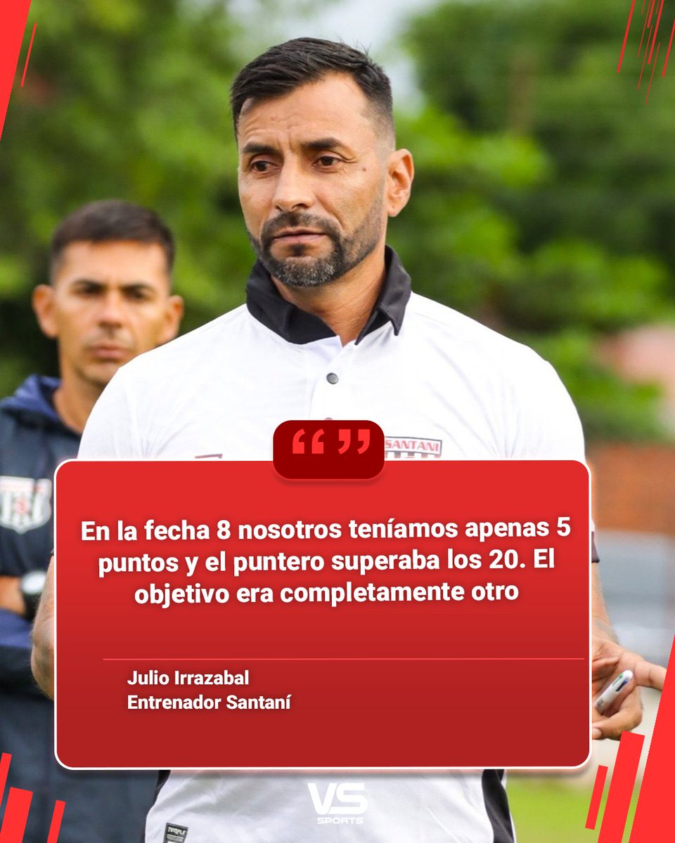 SomosVsSports's tweet photo. #Ascenso2026 | ¡Remontada épica! 🇵🇾
Julio Irrazabal, director técnico de Santaní, confesó que cuando llegó al "Albinegro" el ascenso a primera división parecía un objetivo casi imposible por el arranque irregular que tuvo el equipo.
"En la segunda rueda comenzamos a ganar de seguido y mantuvimos la regularidad necesaria para aprovechar los tropiezos de los de arriba".
#intermedia