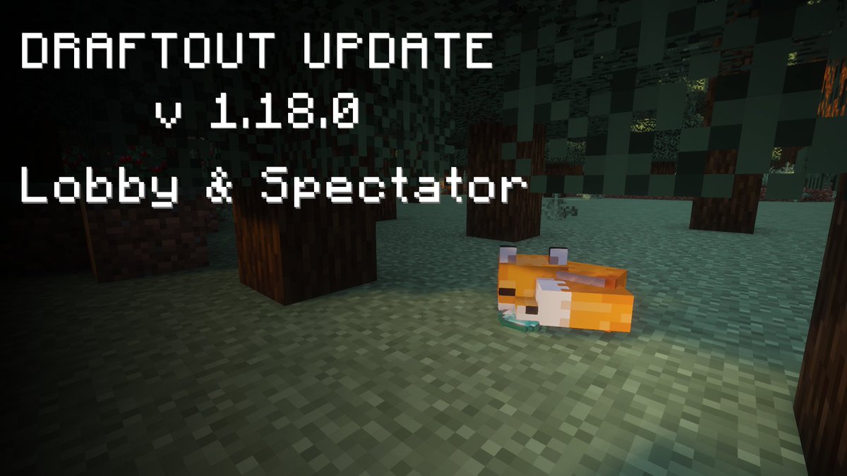 DraftoutMC's tweet photo. New Draftout Update: New Lobby features and settings, Spectators for Tier 3 Supporters, New Goals and more! ⬇️ https://t.co/SqkYAp1ics