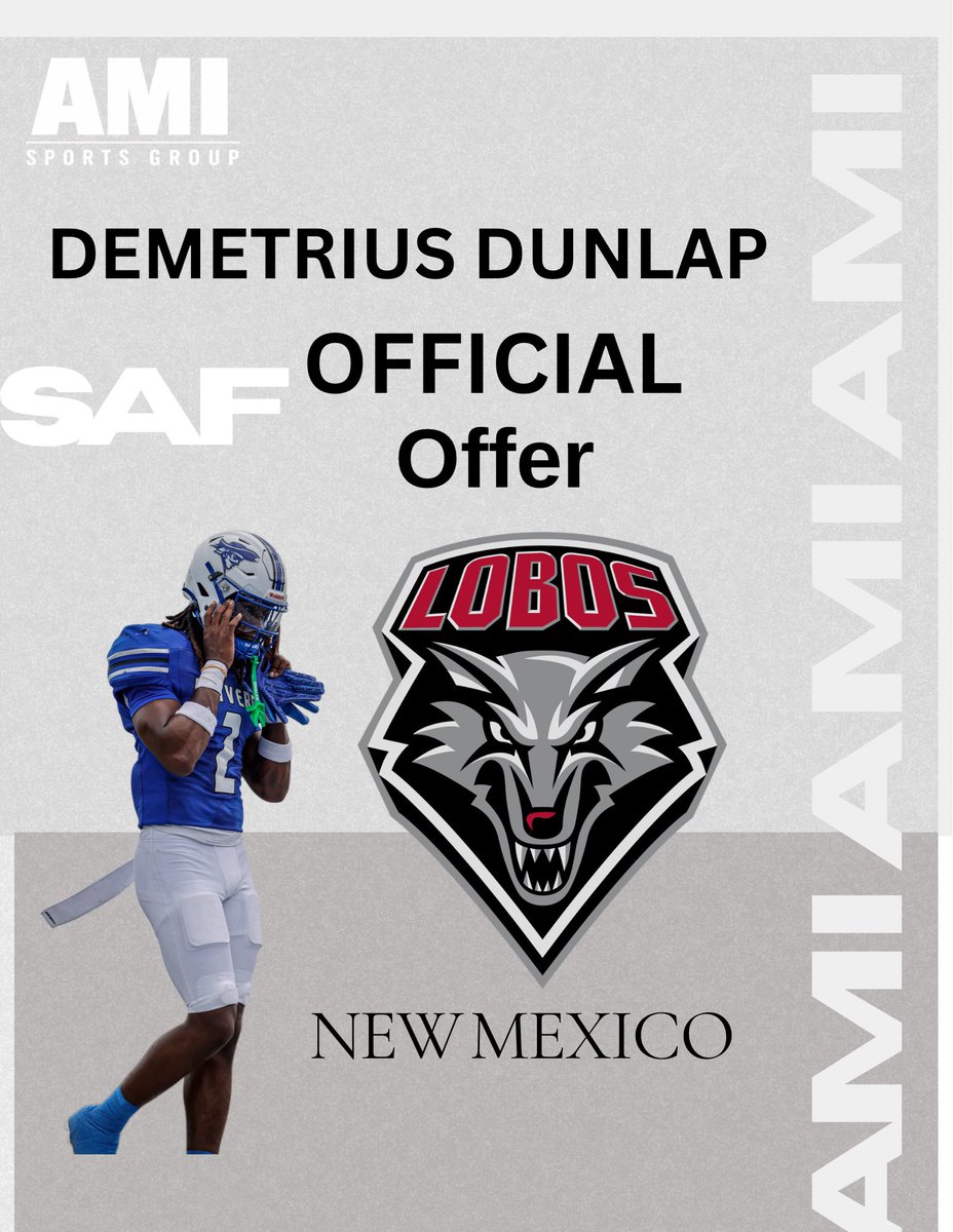 AmiSportsGroup's tweet photo. AMI Sports Group athlete Meechie Dunlap ( Iowa Westren CC) has received an official offer from New Mexico . @MeechieDunlap https://t.co/rtmzXc3Rpu