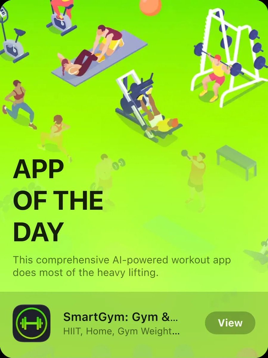fellow_dev_io's tweet photo. Spotted 👀 SmartGym in “App of the Day” on the US App Store 🇺🇸

Congrats, @AbrasMateus!

https://t.co/KcqQXHimY8 https://t.co/jfIoKMSkPn