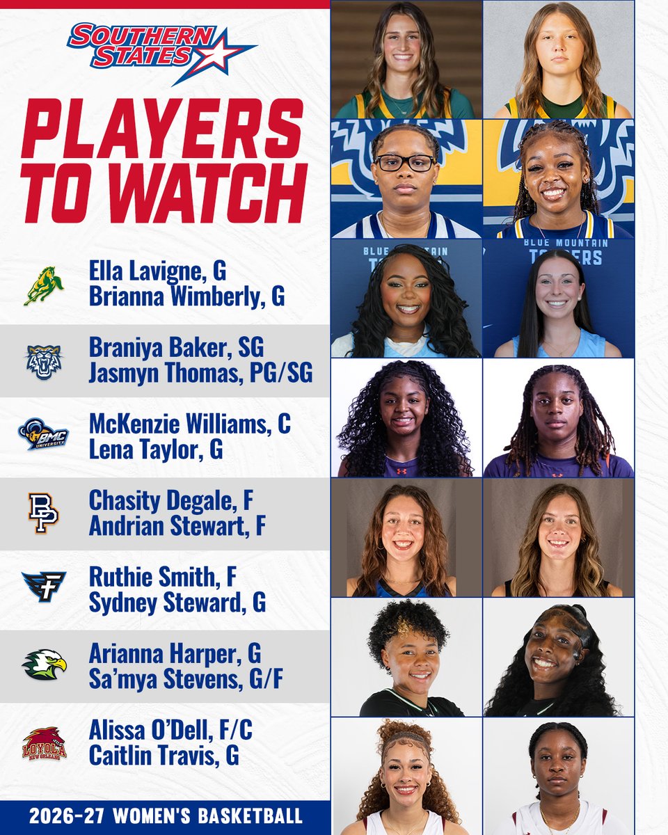 SSACsports's tweet photo. 🏀 𝗦𝗦𝗔𝗖 𝗪𝗢𝗠𝗘𝗡’𝗦 𝗕𝗔𝗦𝗞𝗘𝗧𝗕𝗔𝗟𝗟 𝗣𝗟𝗔𝗬𝗘𝗥𝗦 𝗧𝗢 𝗪𝗔𝗧𝗖𝗛

Get to know some of the names to watch as SSAC women's basketball teams gear up for the 2026-27 season!

🔗 https://t.co/miLC04Dy4M https://t.co/EROBTT5S3Z