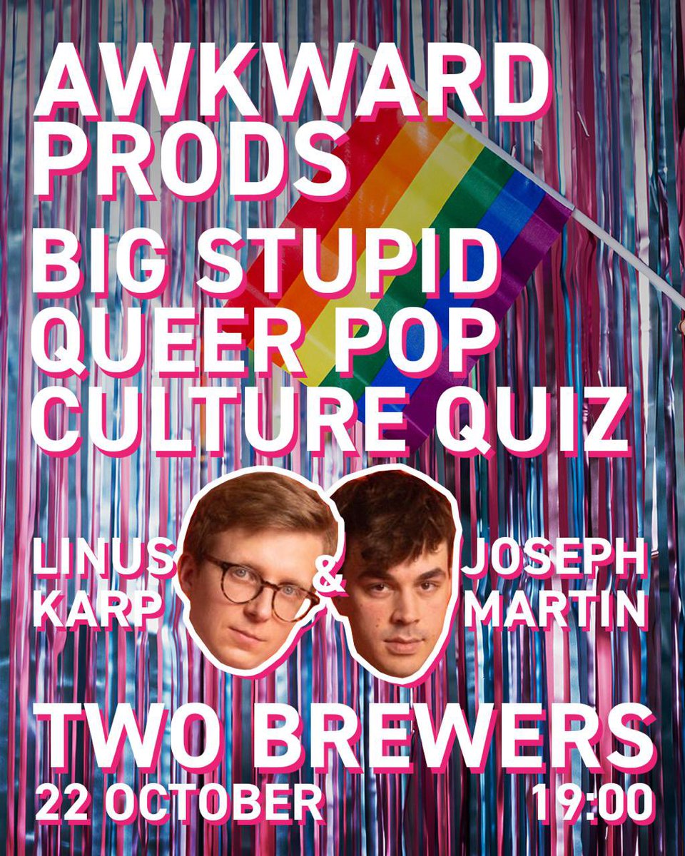 AwkwardProds's tweet photo. London! We are quizzing at @2BrewersClapham on THURSDAY!

🎟In bio https://t.co/51B302bSwi