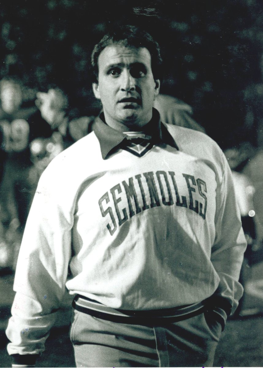 FSUFootball's tweet photo. During last night's episode of Inside Seminole Football, we honored the memory of longtime Florida State assistant coach Chuck Amato

#NoleFamily https://t.co/Qdch39AFPr