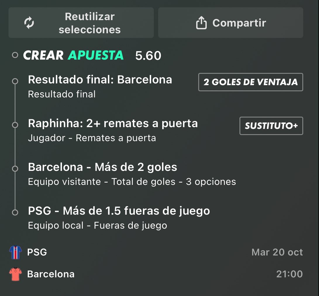 ELPROGRAMABT's tweet photo. 🔥 BOMBARDERO CULÉ EN PARÍS @5.60 | PSG vs Barcelona 🇫🇷🔵🔴  

✨ Cuotón de muchísimo valor para asegurar la noche: victoria del Barça (pago anticipado si se ponen 2 arriba), exhibición con +2.5 goles visitantes, Raphinha metiendo 2 o más cañonazos a puerta y la trampa del fuera de juego cazando al PSG (2+). 

👇 EN EL TWEET CITADO TENÉIS UN REGALO GRATIS PARA EL PARTIDAZO DE HOY‼️ 🎁💥