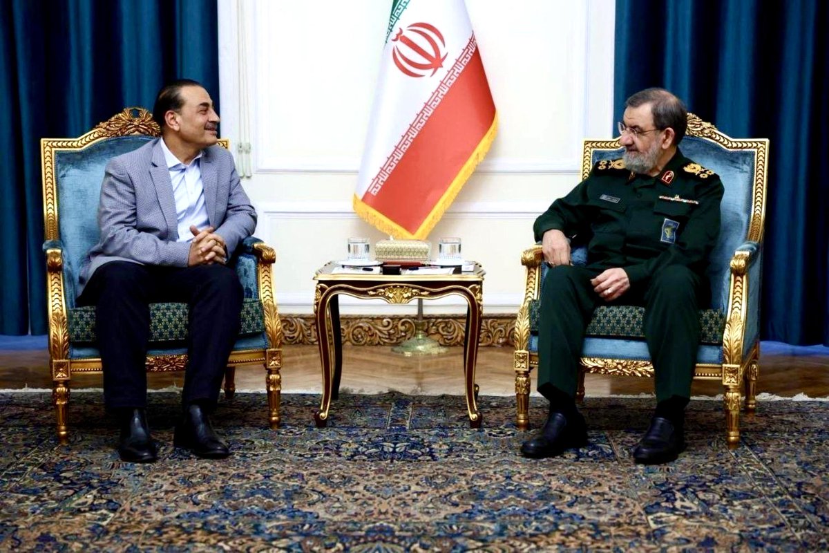 OSPSF's tweet photo. The Chief of Defence Forces and the Chief of Army Staff of the Pakistan Army, Field Marshal Asim Munir, has arrived in Iran on an official visit.

Iran's Secretary of the Supreme National Security Council Major General Rezaei held a meeting with the visiting Pakistani Field Marshal.