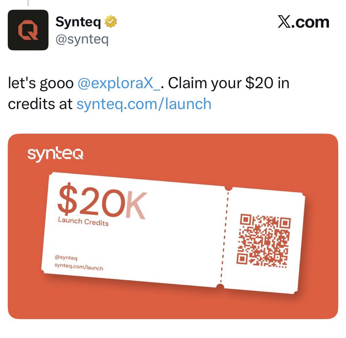 exploraX_'s tweet photo. Synteq just launched Cloud Apps, and I just claimed $20 in FREE credits!

you can now deploy your apps directly from GitHub, with a single command, or drag and drop.

no complicated server setup. just build and ship.

you can also claim $20 in FREE credits when you sign up and comment “LAUNCH” on the original post.

https://t.co/rJ8gWTQt0S