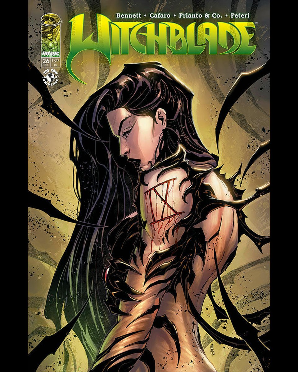 TopCow's tweet photo. WITCHBLADE 26 IS IN STORES TOMORROW!

Sara Pezzini is caught between an internal affairs investigation, the threat of a new enemy and the fallout from crossing the Chairwoman and ASI.

Every bearer of the Witchblade struggles with divided loyalties, but the weight of Sara’s allegiances threatens to tear her apart.

From writer Marguerite Bennett, artist Giuseppe Cafaro and colorist Arif Prianto, WITCHBLADE 26 arrives at comic shops tomorrow, October 21.

Visit your local comic shop and grab your copy!

#Witchblade #SaraPezzini #MargueriteBennett #GiuseppeCafaro #ArifPrianto #TopCow #ImageComics #ComicBooks @Marc_Silvestri