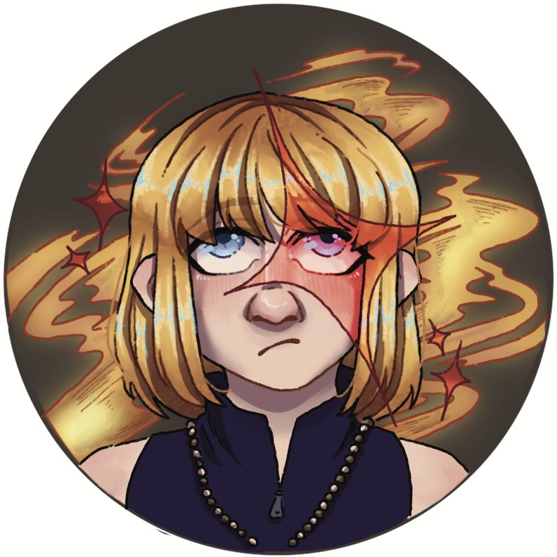 MelloWammy's tweet photo. A Mello button for day 19! Really happy with how the glowing turned out! Might take inspo from this for his birthday art this year as well.
#deathnotefanart #deathnote #mello #mihaelkeehl #fanart https://t.co/ODVAlpSrVR