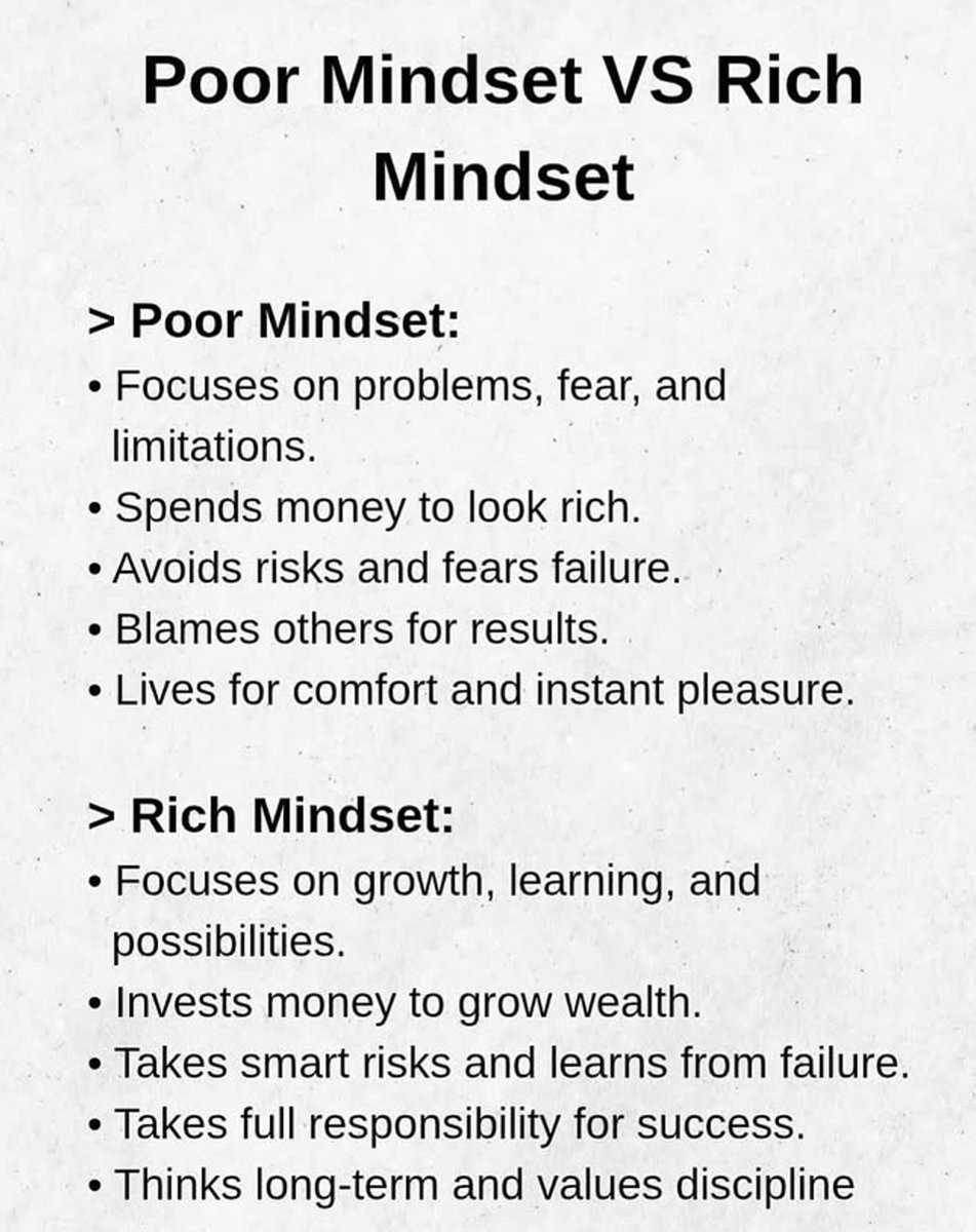 Book_therapy223's tweet photo. Poor Mindset VS Rich Mindset https://t.co/l4TuseMvB0
