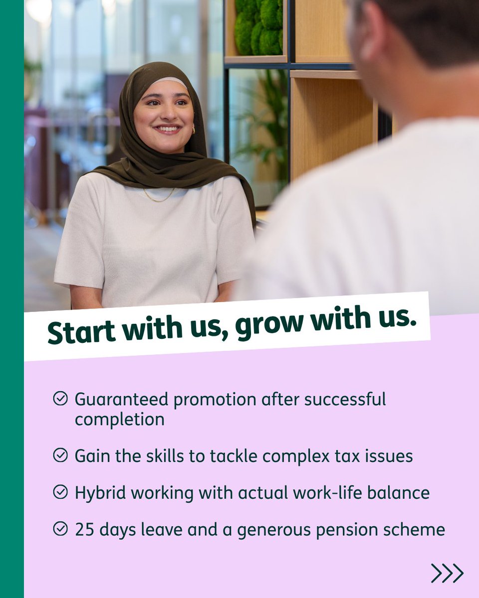 HMRCcareers's tweet photo. Big career ambitions need the right start! 🌟
Discover the training, benefits and career progression available on HMRC's Tax Specialist Programme.
🔗 Learn more and apply today ⬇️
https://t.co/EZuM7xQ5EW
#TaxSpecialistProgramme #GraduateJobs #CivilServiceJobs https://t.co/vbLKFXZRJ2