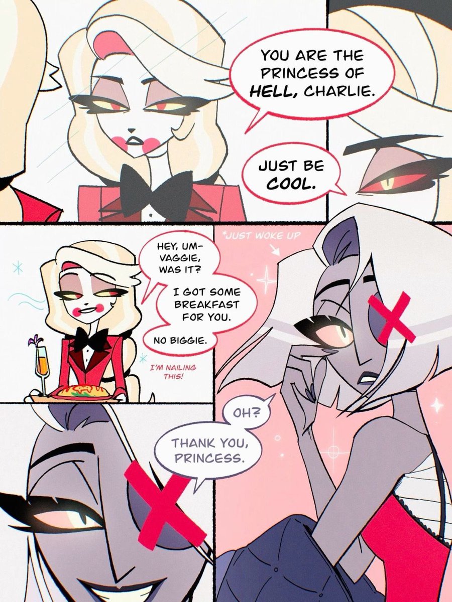 NOVAIrene219799's tweet photo. Love is in the little things… even a simple breakfast in bed. 🥹✨
.
.

#HazbinHotel #HazbinHotelFanart #CharlieMorningstar #Vaggie #Chaggie #HazbinHotelArt #CharlieXVaggie #HazbinFandom #Fanart #DigitalArtist 
#commission #foryou https://t.co/zwKirCD1cM