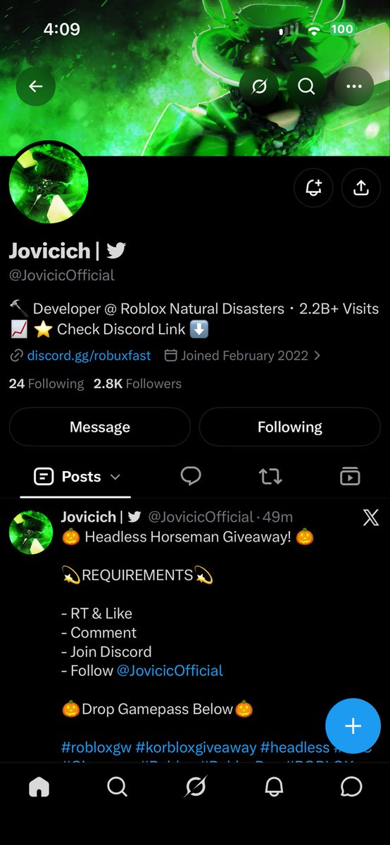 Robloxaccadomy's tweet photo. @JovicicOfficial Done!! https://t.co/zcrrXzE4xV
Incase link dont work here is gamepass ID: 2004950420 https://t.co/jvCwKFULUb