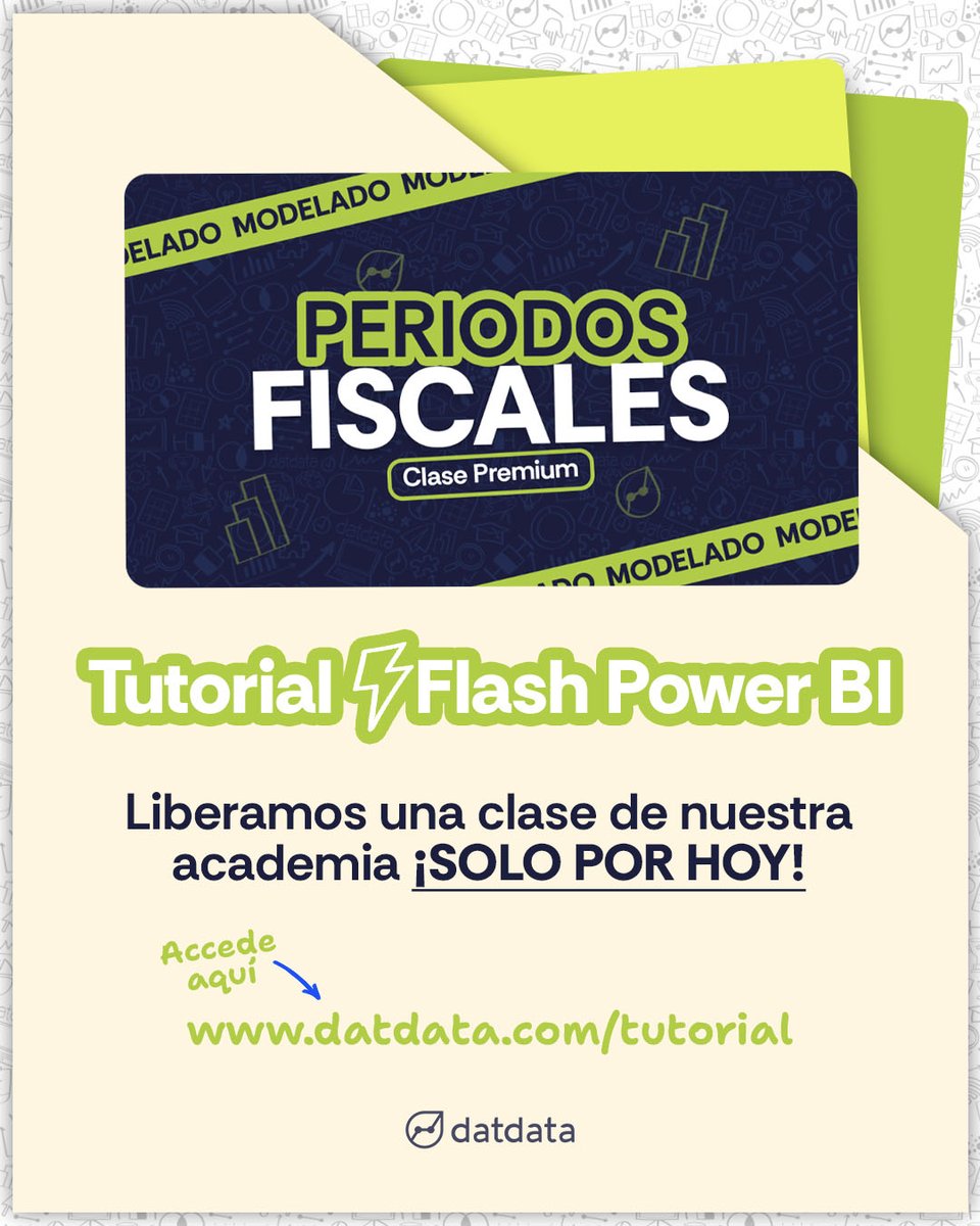 datdatacom's tweet photo. ⚡ Revisa nuestro tutorial relámpago disponible solo hoy desde: https://t.co/18EwpjyyZW

🤓 En este tutorial aprenderás sobre: PERIODOS FISCALES

🏷️ #datdata #powerbi https://t.co/GCJGJRGNwS