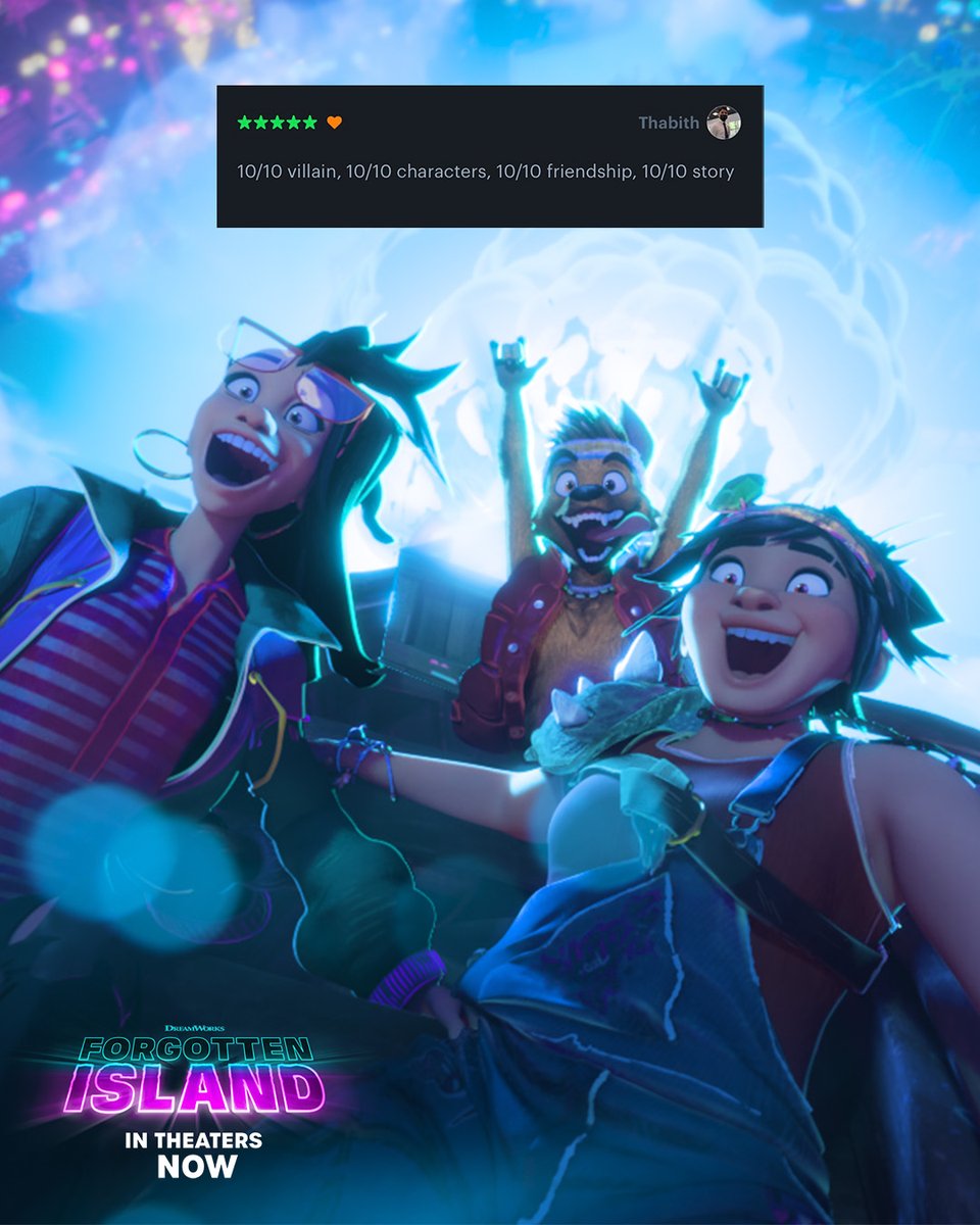 Dreamworks's tweet photo. We’re feeling all the feels 🥹 Experience Forgotten Island NOW PLAYING only in theaters. Get tickets now! https://t.co/Kr0iloZyC7 https://t.co/rtzIzqqidk