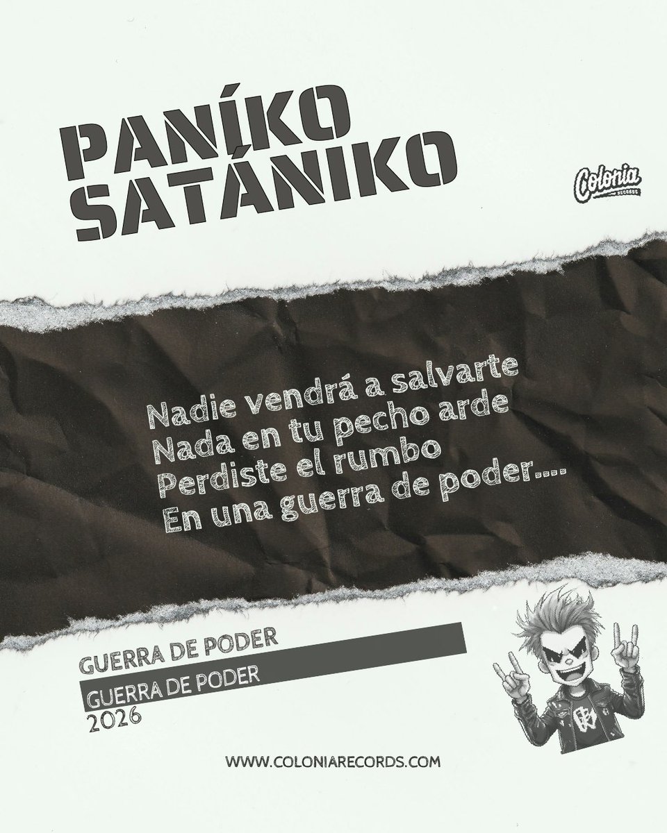 ColoniaRec's tweet photo. Atrapados en medio de una guerra de poderosos que nos usan como carne de cañón... @PaniKoSataniKo6 

https://t.co/XcQCvjTmrT
#SomosColonia #SomosMúsica #MúsicaColombianaParaElMundo https://t.co/HggjmqYnsA