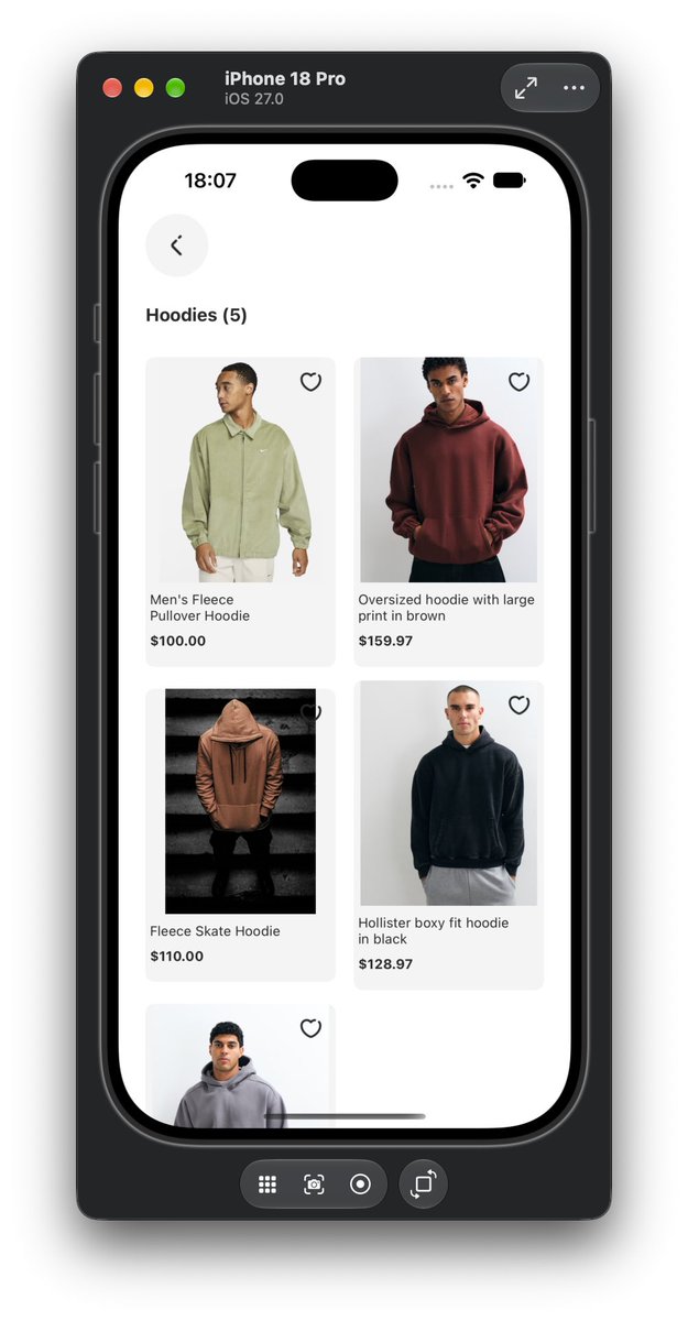 __onlychild's tweet photo. Day 37/40  
Major updates on Clot today:
✅ Catalog additions (Hoodies &amp; Shorts category screens)
✅ Profile hub &amp; account menu layout
✅ Add Address form for seamless order delivery &amp; tracking
#BuildInPublic #iOSDev #SwiftUI #IndieDev #CleanCode https://t.co/RzaKiqXhpK