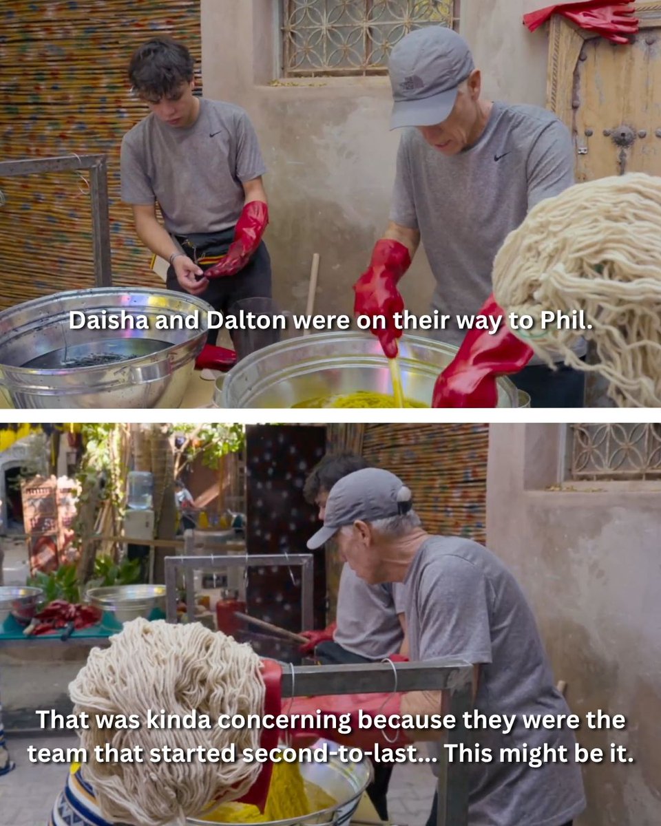 AmazingRaceCBS's tweet photo. Do and DYE! ๐งถ๐จ We have more fun challenges like this one coming your way TOMORROW at 9:30pm ๐คฉ Tune in to #TheAmazingRace on @CBS! #liners https://t.co/UUK2QBvB9J