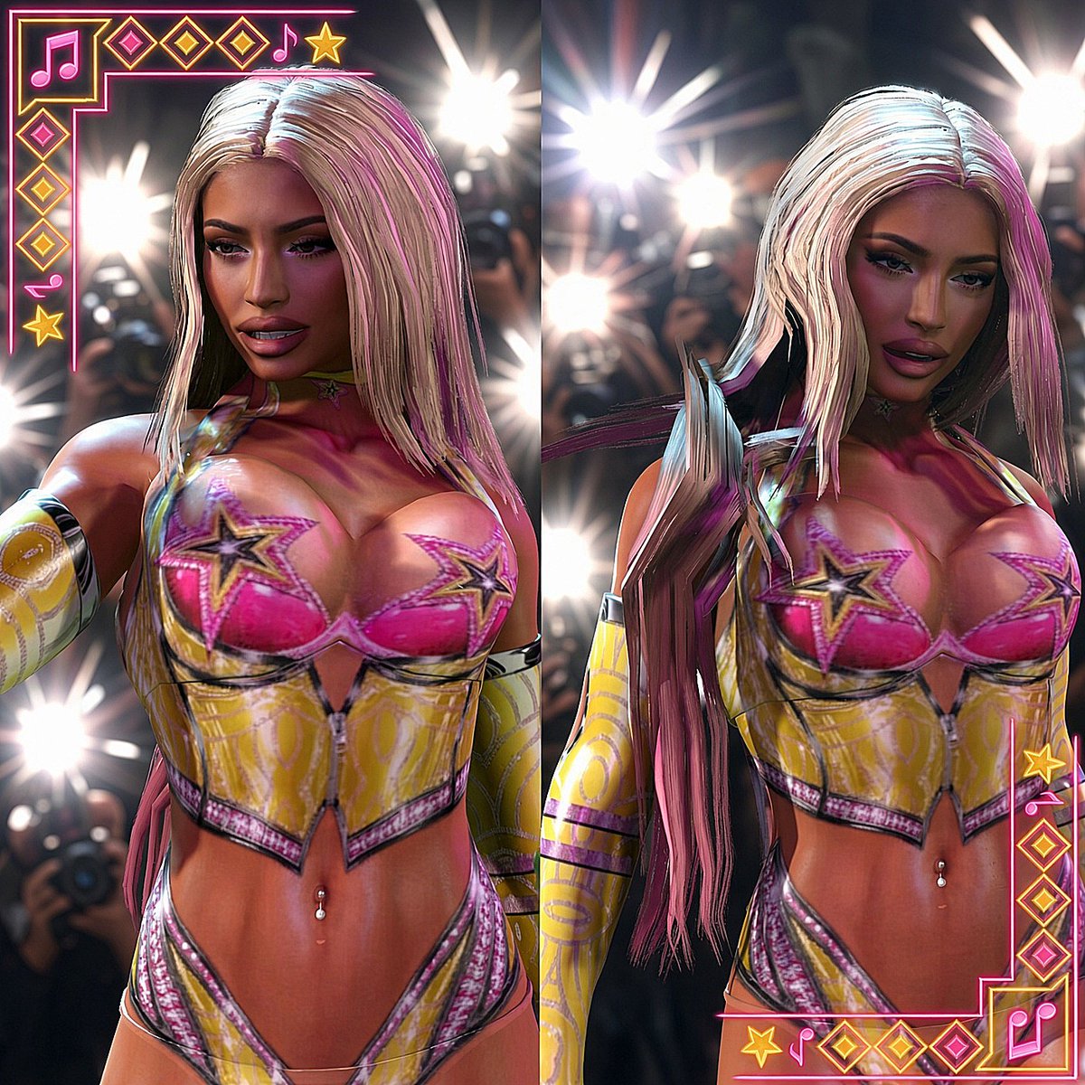 thekylakyla's tweet photo. ˙⋆🩷✮ 𝕥𝕖𝕝𝕝 𝕞𝕖 𝕚'𝕞 𝕪𝕠𝕦𝕣 𝕗𝕒𝕧𝕠𝕣𝕚𝕥𝕖 𝕤𝕚𝕟𝕘𝕖𝕣 ✧🎤.*

⋆.˚ - "𝓁𝒶 𝓁𝒶 𝓁𝒶 𝓁𝒶 𝓁𝒶 𝓁𝒶"𓂃✍︎𝄞 👑💛
        ✰  ✰  ✰  ✰  ✰  ✰  ✰

⋆˚࿔♫💿✮˚.⋆ - #WWE2K26 #KylaKyla #KylaForever ᦠ https://t.co/857mhPlmb5