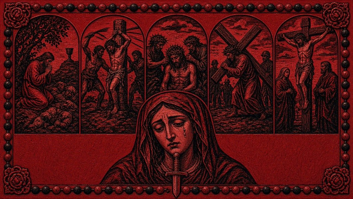 RosaryFreak's tweet photo. Tuesday Sorrowful Mysteries: the bitter cup accepted, the lash endured, the thorns pressed down, Simon sharing the beam, Paradise promised to a thief. Give Him your fears. Through Christ our Lord. Amen. 📿 #Rosary #SorrowfulMysteries https://t.co/HWM9Cfx8xm