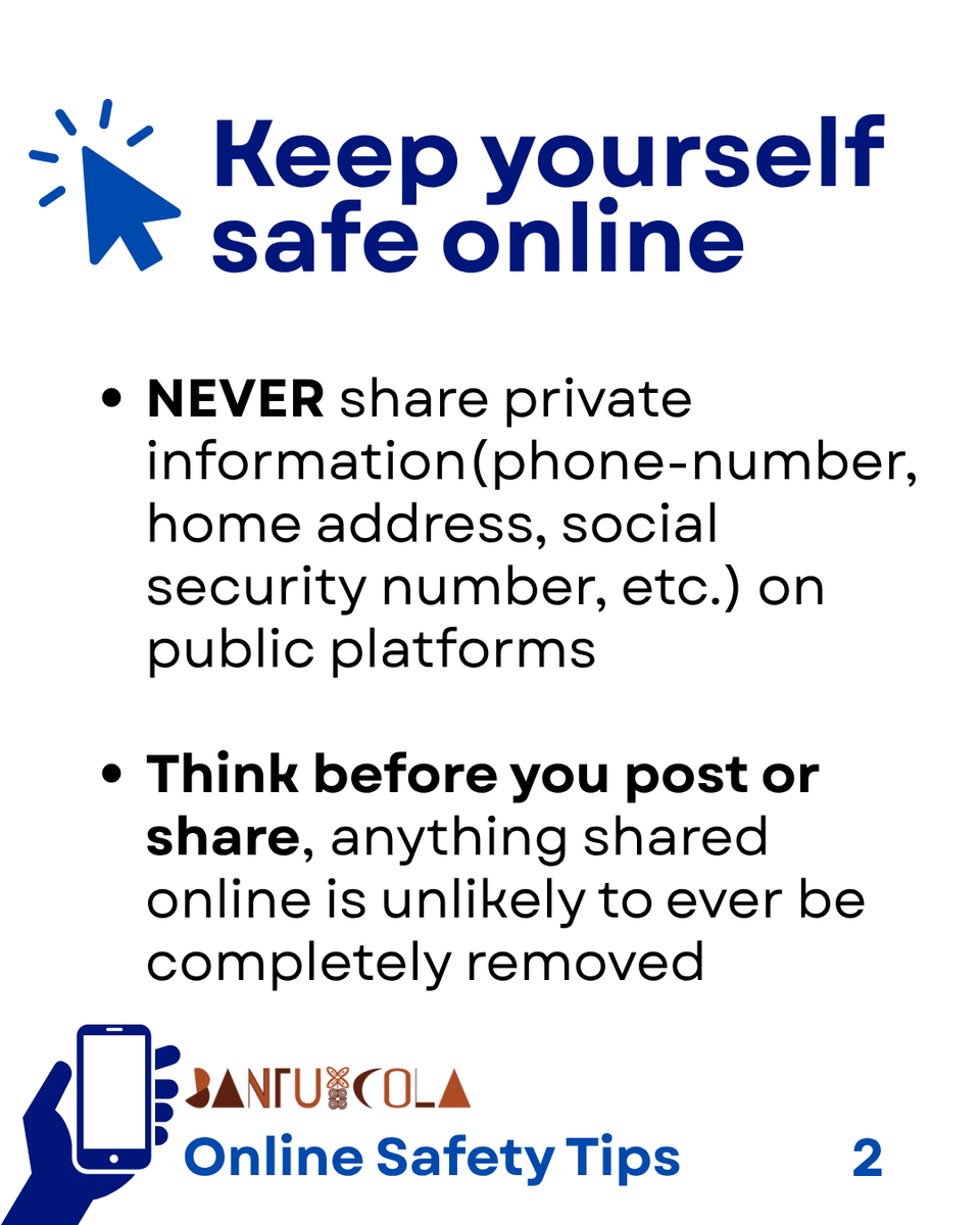 BantuCola's tweet photo. We must protect and secure our Privacy in the Digital Age.
#BantuCola, #OnlineSafetyTips, #OnlineSafety, #dataprotection, #onlinesecurity, #cybersecurity #onlineprivacy #dataprivacy, #cybersecurityawareness, #internetsafety, #stopcyberbullying, #becybersmart, #mentalhealth https://t.co/Q7zhV29fnp
