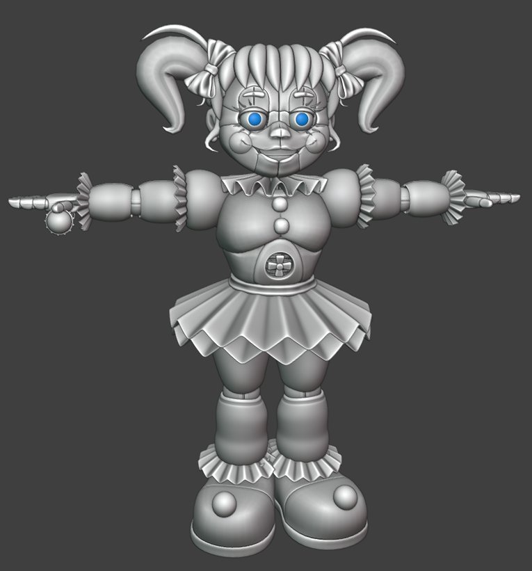 EXG1983's tweet photo. Taking a break from my FNAF 1 stuff to finish working on Carnival Infant https://t.co/d5ib4VedhT