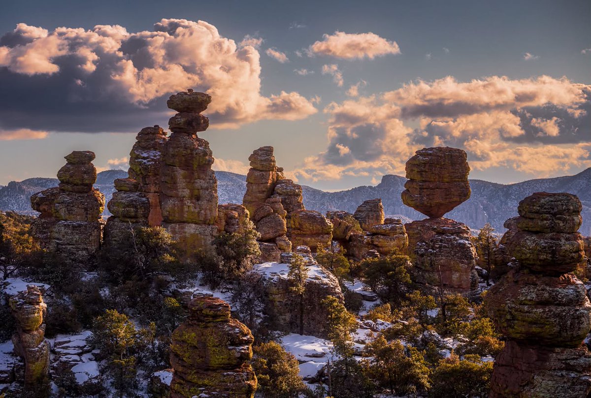 Interior's tweet photo. This spectacular Arizona landscape was shaped by massive volcanic eruptions and millions of years of erosion, creating the towering rock pinnacles that define Chiricahua National Park today.

Photos by Sean Parker https://t.co/zRivuyfMSq