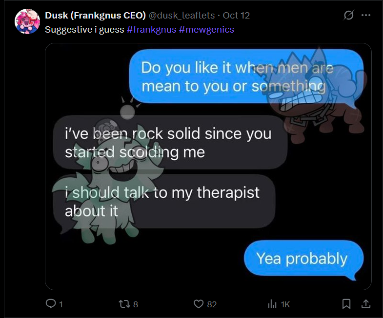 K45P3RRR's tweet photo. wanted to add onto this as someone who was in the groupchat where some of the screenshots are from. said groupchat was filled with minors 15 and up. also had followers of similar age.
this is all i could find currently. 
#mewgenics #mewgenicstwt https://t.co/jQ9ye9mmkr