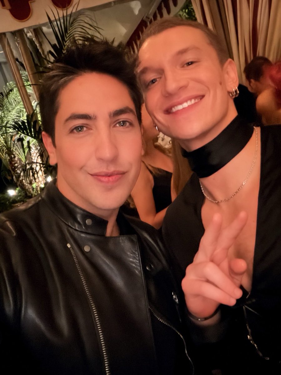 connorstupdates's tweet photo. New photo of Connor Storrie with Zak Rodriguez at Giorgio Armani's Academy Museum Gala after party. 

📲 zaksrodriguez via Instagram https://t.co/fcMxRlILPI