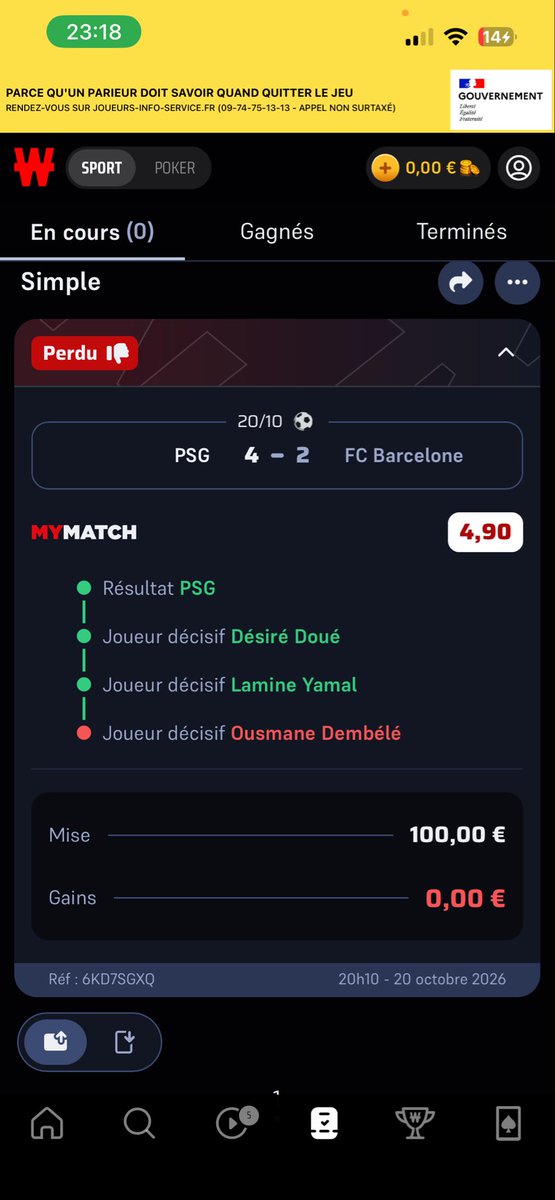 NR56332998's tweet photo. @lesept7 @WinamaxSport franchement je sais pas j’ai contacter leur support j’espère ils vont pas trouver une excuse ça fou le seum js sensée être remboursé en plus même ça ça a pas marcher https://t.co/ZtJrBwuUGD