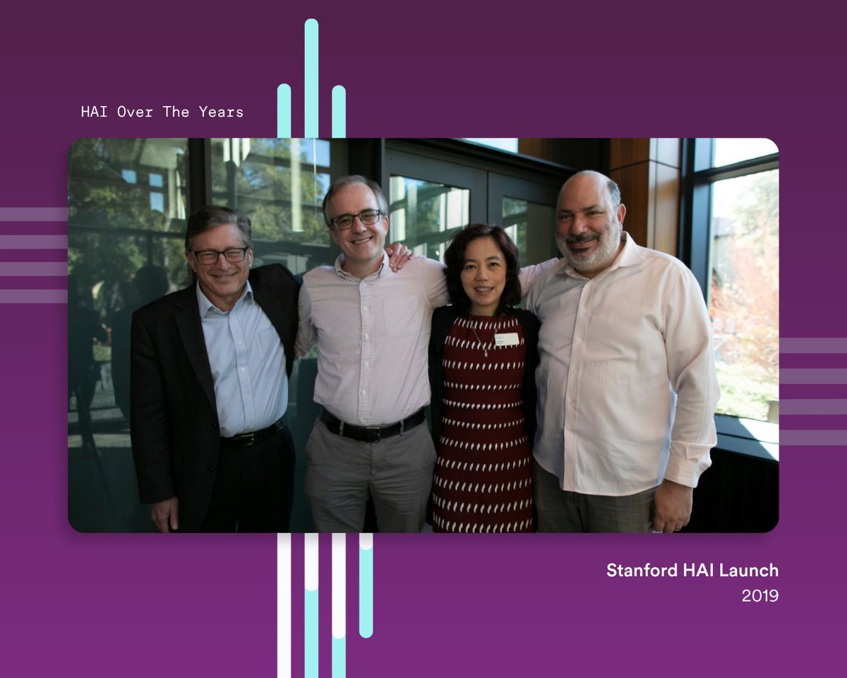 StanfordHAI's tweet photo. 7 years ago: Stanford HAI officially launched. The institute opened in March 2019 with a focus on advancing AI research, education, policy, and practice to improve the human condition, drawing on faculty and students from all seven Stanford schools. #HAIOverTheYears https://t.co/XH8VJ1N9pL