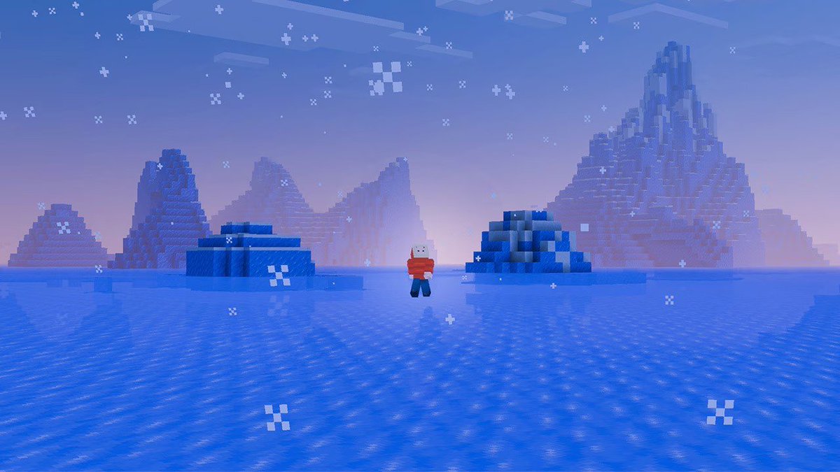 denfaminicogame's tweet photo. 『マインクラフト』深い青色が美しい「氷のレンガブロック」が登場。最新スナップショットが公開
https://t.co/FZjgfFcuB2

氷塊4つからクラフト可能。ハーフブロックや階段などにも加工でき、氷を使った建築の幅がさらに広がる。通常の氷ブロックには環境音も追加 https://t.co/6wR03Jl3mt