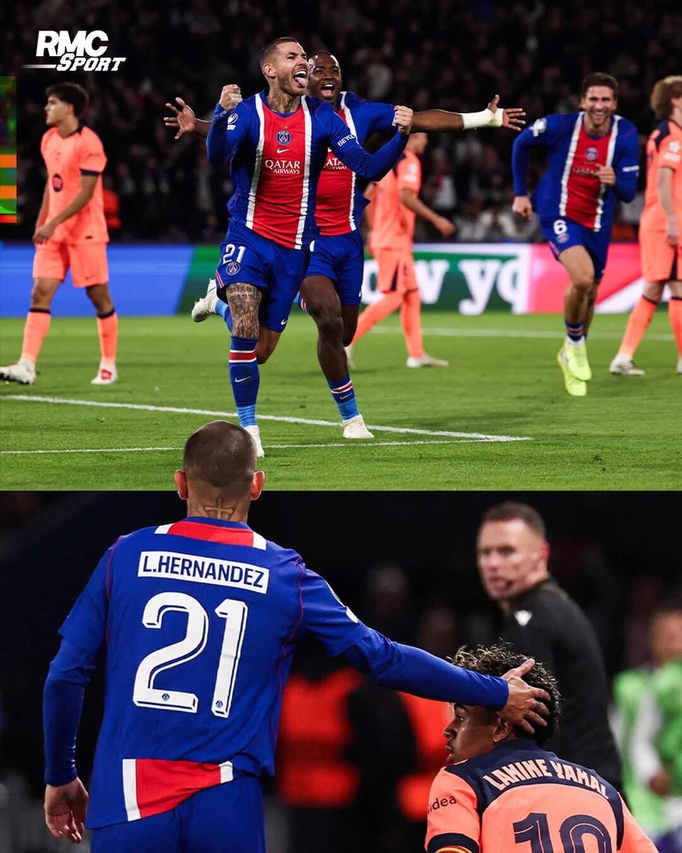 Said_763's tweet photo. @Loguito6 À ma grande surprise Hernandez a très bien su tenir son chien en laisse ce soir. Couché pas bougé Yamal ahaha 😂🫵 https://t.co/SE8SexDOoS
