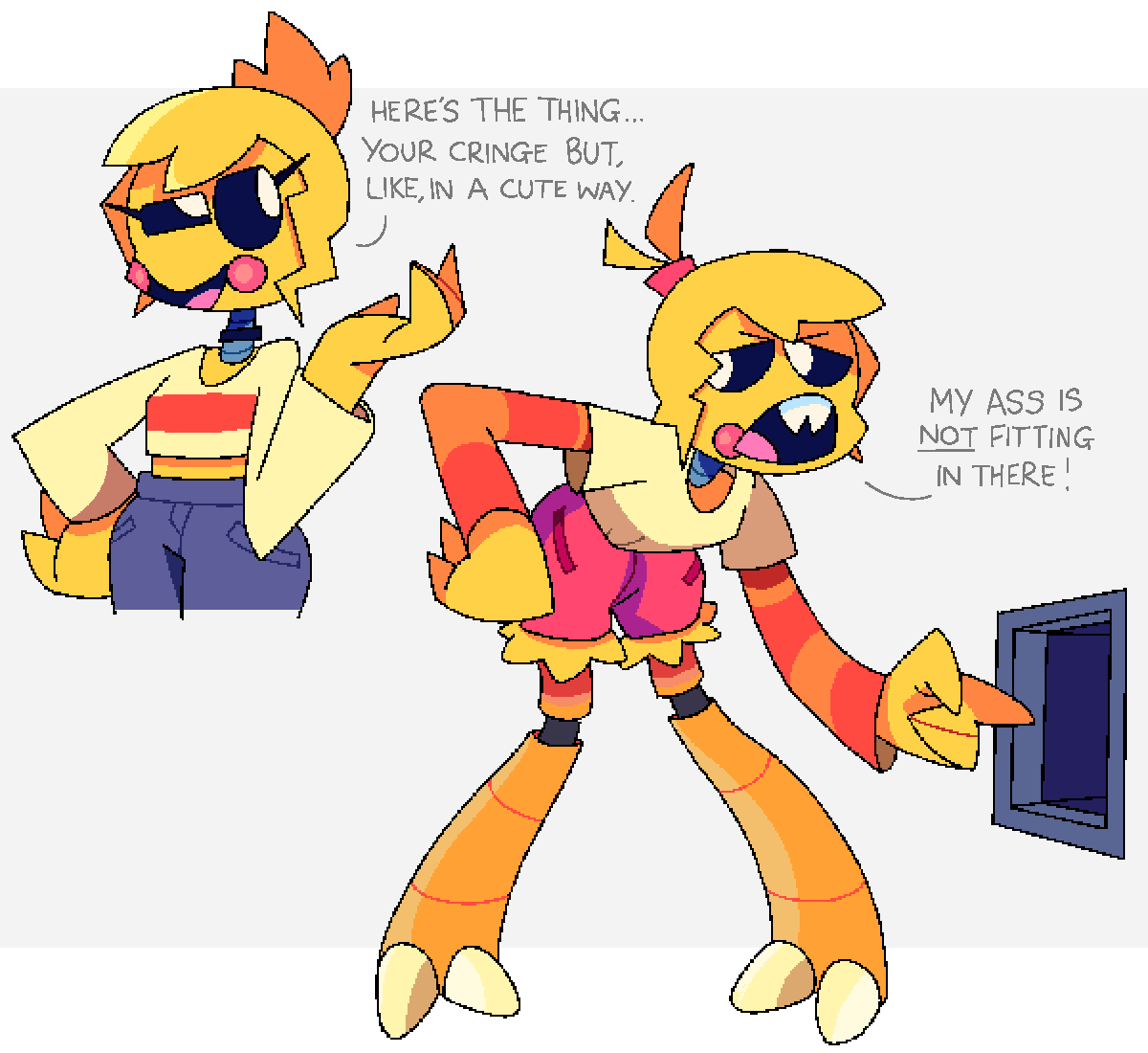Mattiour's tweet photo. still playing around with the design and personality #fnaf https://t.co/opRkJom8zY