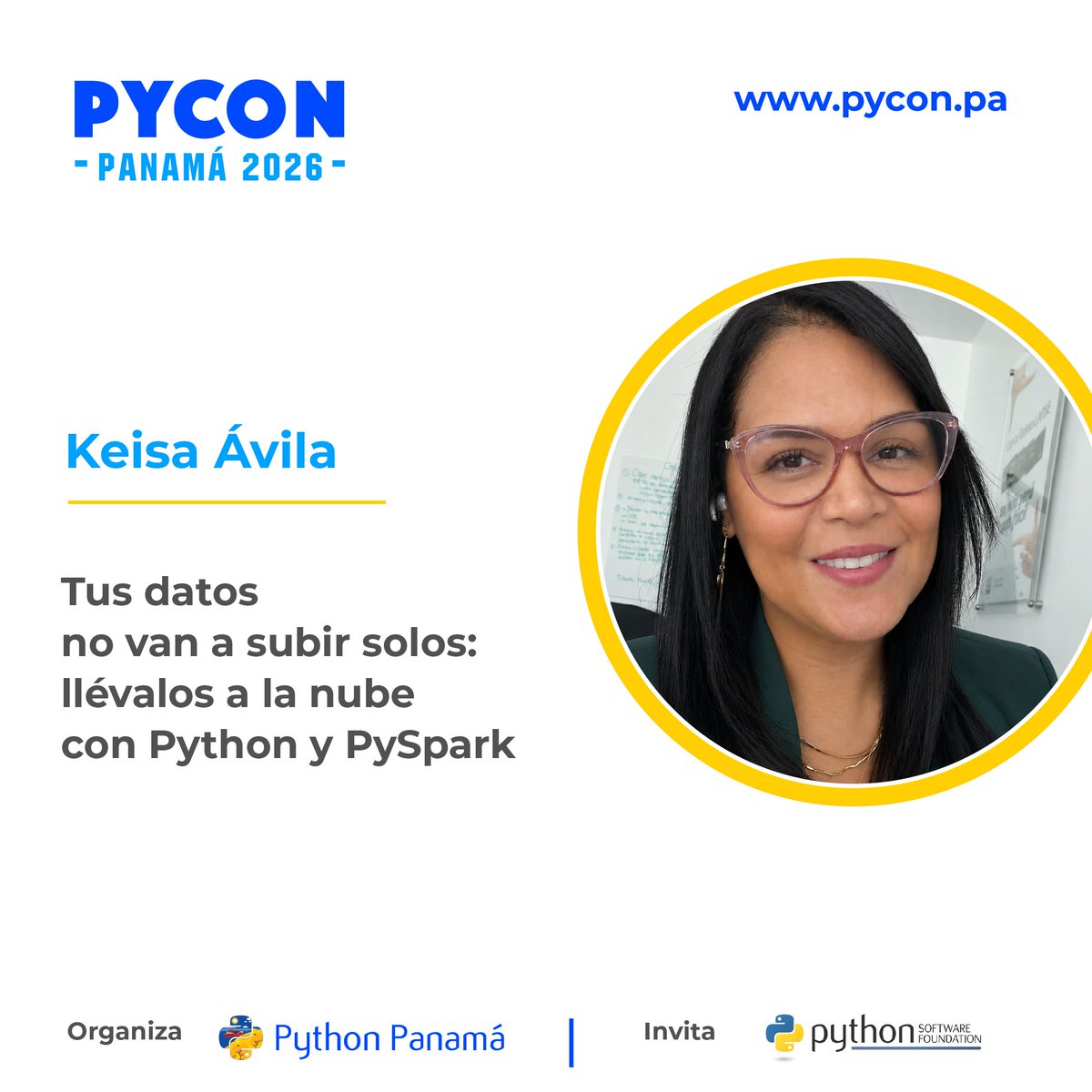 PyConPA's tweet photo. 🎤 «Tus datos no van a subir solos: llévalos a la nube con Python y PySpark» · Keisa Ávila

📅 Vie 23, 2:32 p. m. · #PyConPanama2026

Python en la era de la Inteligencia Artificial. Construir. Comprender. Transformar.

Agenda y registro gratis 👇
https://t.co/60QKc1sPvB https://t.co/KpkgWI0qkY