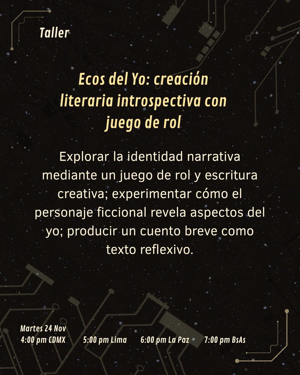 ForoLayout's tweet photo. En el taller del Master Edge, tendremos la oportunidad de usar los juegos de rol para explorar un poco más quienes somos. Sumate para ver una de las formas más interesantes de experimentar el juego de rol.
#gaming #rol #Tabletop https://t.co/08zaYu0K0f