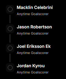 ClutchMetricDFS's tweet photo. 4 leg goal scorers 🏒

if you don't want to do 4 a leg my favorites are 

Macklin Celebrini and Jordan Kyrou https://t.co/qhopAQj0bv