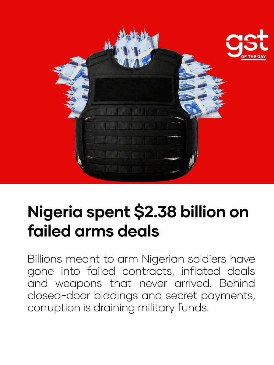 wearegst's tweet photo. Nigeria’s security budget is ending up in individual pockets. https://t.co/jf0NRNhxRE