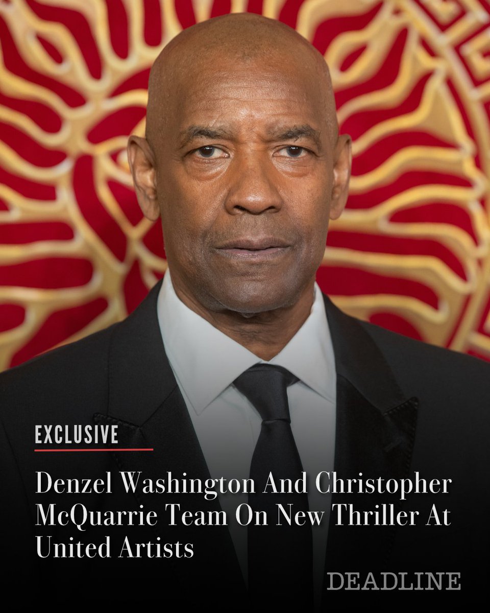 DEADLINE's tweet photo. EXCLUSIVE: Denzel Washington United Artists has greenlit an untitled thriller with Denzel Washington set to star Christopher McQuarrie on board to direct.

The film will bow in theaters on October 1, 2027.

More details here: https://t.co/5PPKGwo8bV https://t.co/Pllft0VP9N