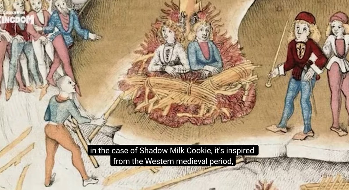 wlwshamie's tweet photo. I find it really funny that back in early 2025, when bringing up shamil's medieval-inspired motifs, the only thing the devs had to say about the medieval era were the numerous witch hunts....... they were already leaning into the idea of smilk/fount being witch-hunted huh 😭😭😭 https://t.co/iDYj95yNtG