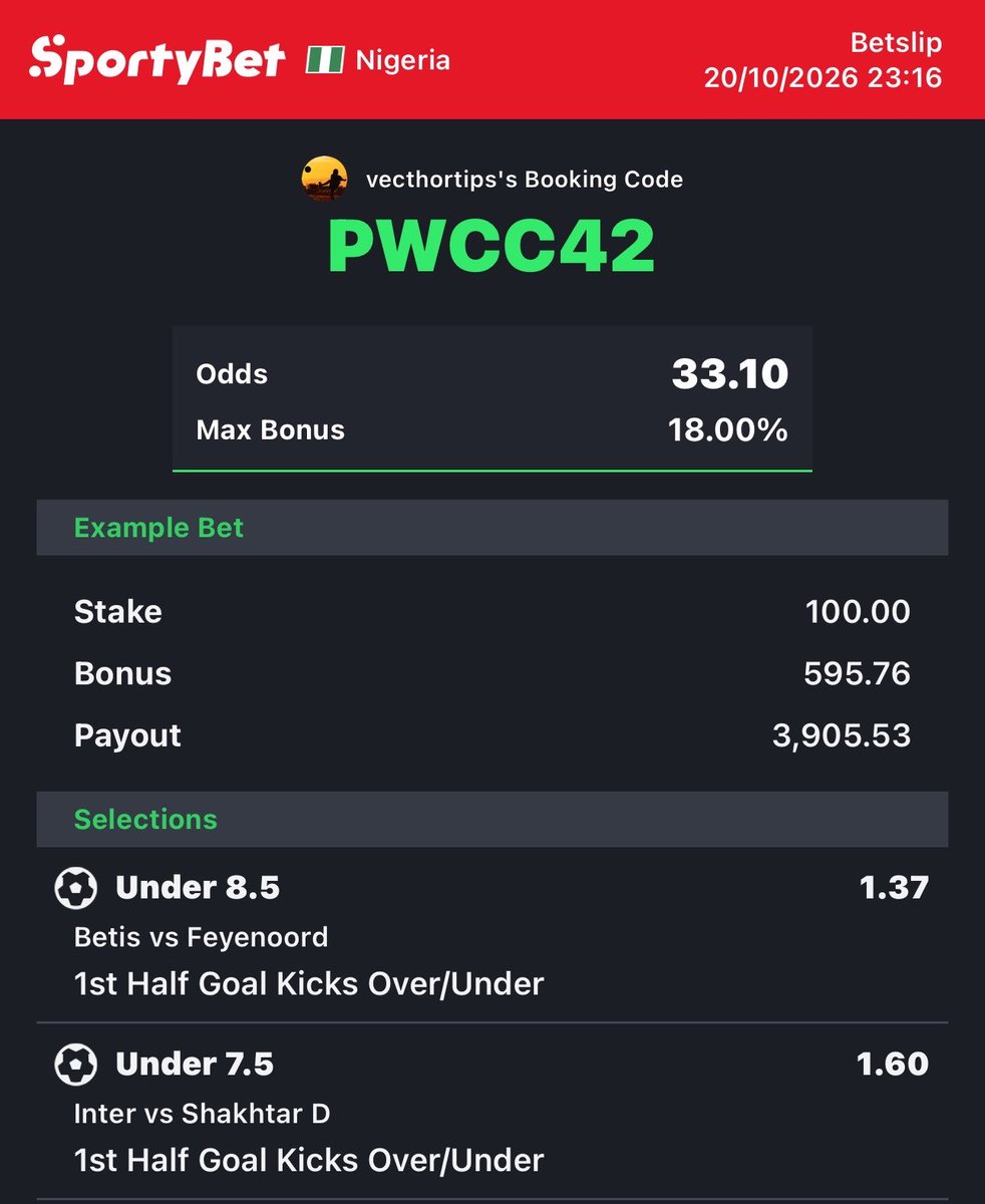 VecthorTips's tweet photo. SJ3U3H
RWPMW1
PWCC42

HT GOAL KICK
https://t.co/qPfgvqJbfA https://t.co/NLHI1jzh7F
