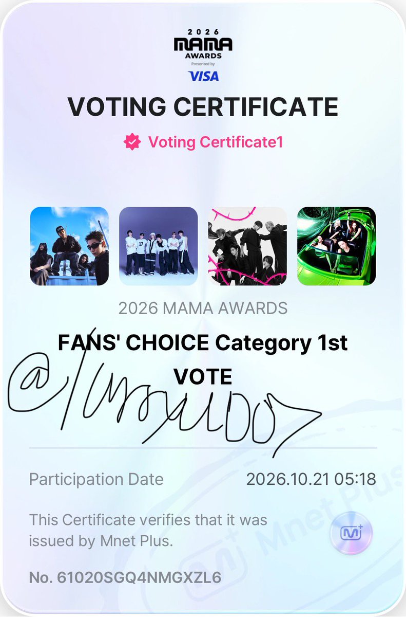 larryu007's tweet photo. @voteforaespa_th I vote #aespa for Fans’ Choice Female #2026MAMAVOTE https://t.co/NwSo726YYn