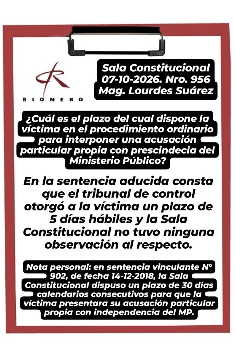 GiovanniRionero's tweet photo. #AcusaciónParticularPropia Para el debate: ¿Cuál es el plazo del cual dispone la víctima en el procedimiento ordinario para interponer una acusación particular propia con prescindecia del Ministerio Público? https://t.co/8jJleo7OST