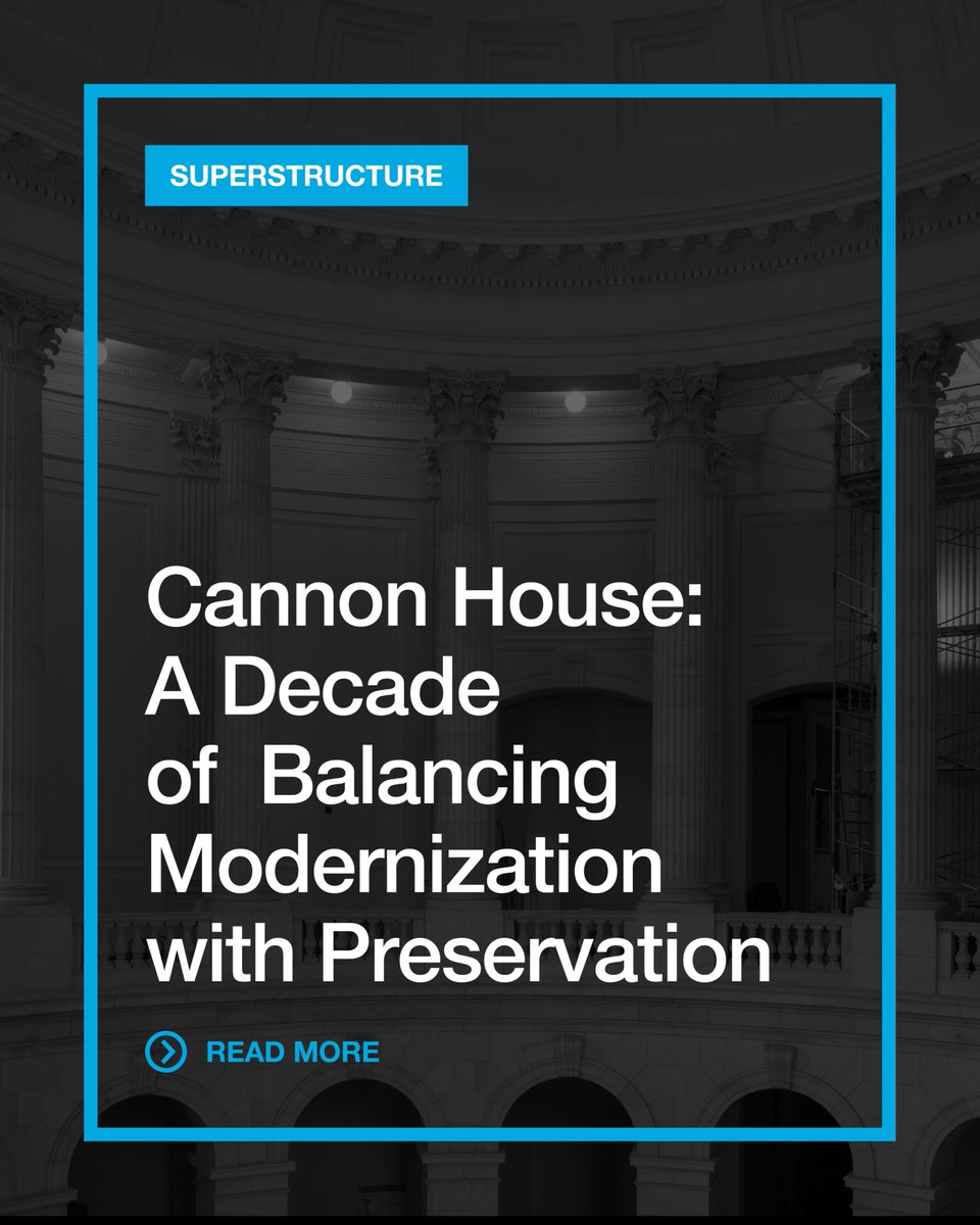 ClarkBuilds's tweet photo. The 12-year Cannon Renewal Project represents the first comprehensive modernization of the nearly 120-year-old Cannon House Office Building since the 1930s. 🏛️

In a joint venture with The Christman Company, and working in close coordination with the Architect of the Capitol (AOC), our teams delivered a complete overhaul of the building’s infrastructure, functionality, and safety systems while meticulously preserving its historic grandeur. #ClarkBuildsDC

Read more about the decade-long restoration effort: https://t.co/DOLVkQAKOA