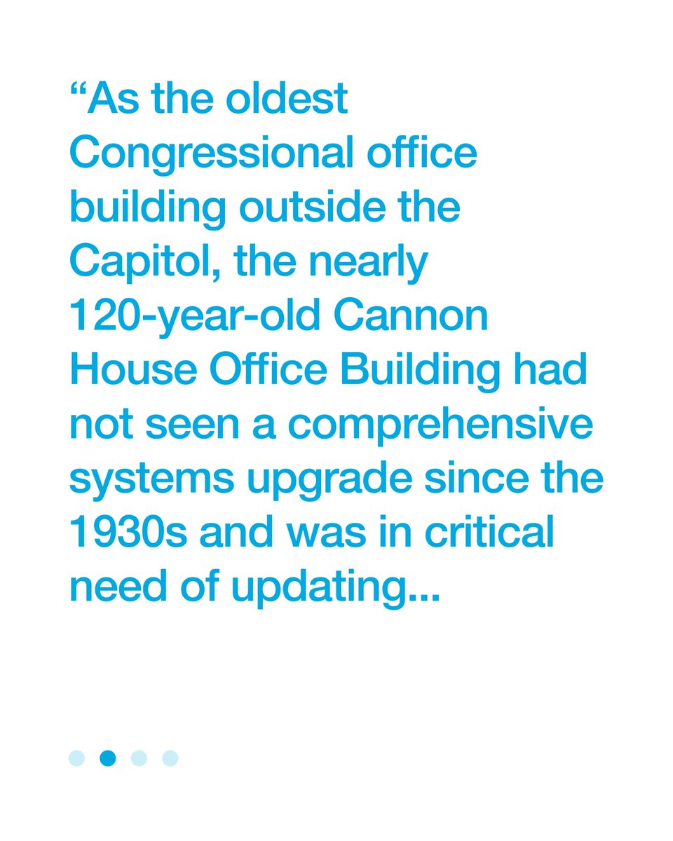 ClarkBuilds's tweet photo. The 12-year Cannon Renewal Project represents the first comprehensive modernization of the nearly 120-year-old Cannon House Office Building since the 1930s. 🏛️

In a joint venture with The Christman Company, and working in close coordination with the Architect of the Capitol (AOC), our teams delivered a complete overhaul of the building’s infrastructure, functionality, and safety systems while meticulously preserving its historic grandeur. #ClarkBuildsDC

Read more about the decade-long restoration effort: https://t.co/DOLVkQAKOA