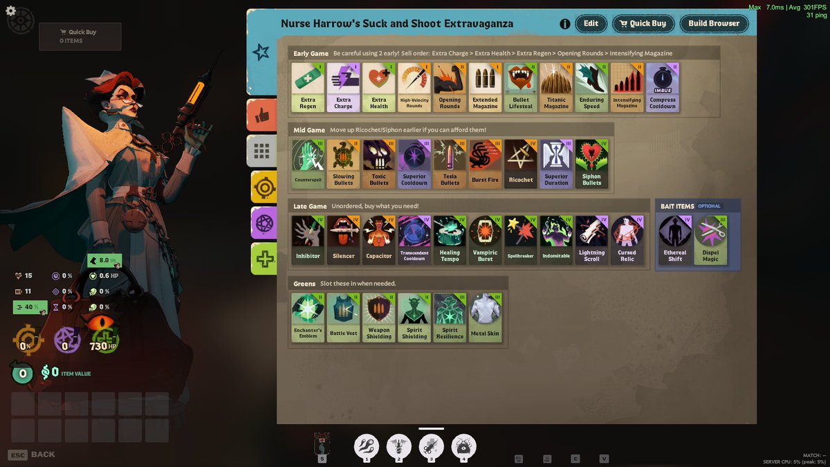 CableVT's tweet photo. I've got TWO (2) (dos) Nurse Harrow builds for y'all today: a support build and a gun build!

The support build is actually quite strong on paper, the gun build is... well, it's fun! Probably.

Give them a shot:

Support - 914392
Gun - 912880 https://t.co/iTJv9yhh4b