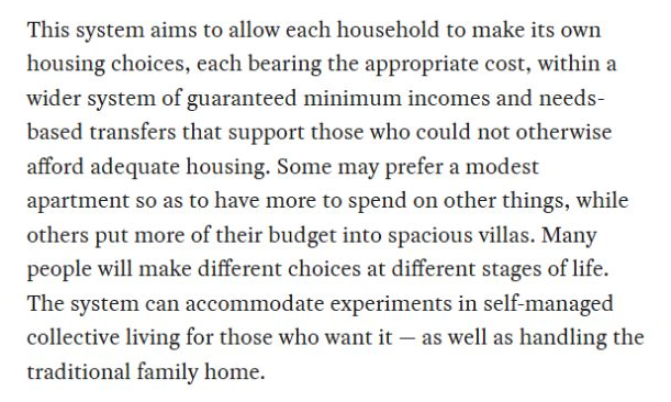 sunraysunray's tweet photo. Socialized housing doesn’t mean everyone gets the same apartment. Some people want more space; others would rather spend their income elsewhere. Collective living and family homes can coexist, with adequate housing guaranteed for those who couldn’t otherwise afford it. https://t.co/sQzvsfVTzB