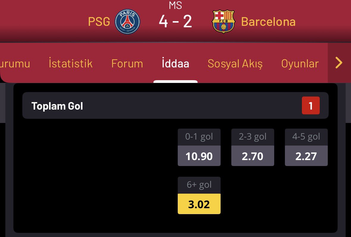 _FixLab_'s tweet photo. Bu iddaadaki +6 oranları gerçekten yormaya başladı.

6 gol gelmesini bekliyorsun fakat kaç oran için 3-4 oran için.

Beklediğimiz gol sayısı oran sayısından fazla. Eskiden 4-6 gol oynardık kombinede daha rahattık.

Artık bu duruma bir yenilik getirmeleri lazım yoksa kovalamaya değmiyor maalesef.