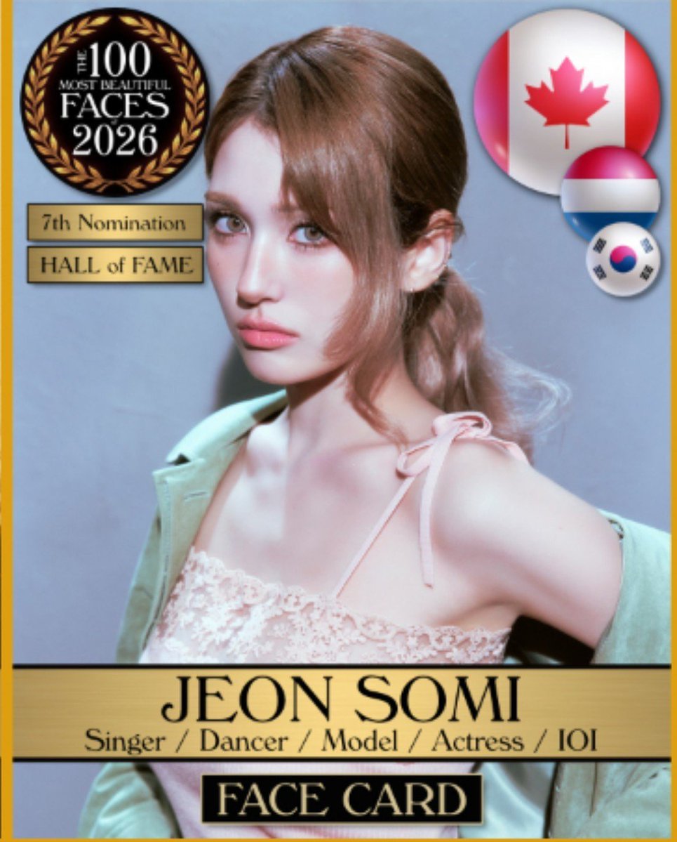 dearwinterkitty's tweet photo. Looking at this beautiful Face Card of our all rounder artist Jeon Somi - Singer / Dancer / Model / Actress / IOI in every year (2020 - 2025). Let's make Jeon Somi The Most Beautiful Faces of K-pop in 2026.
-
#JEONSOMI #SOMI #전소미 #소미 https://t.co/PoBF7WXu5U